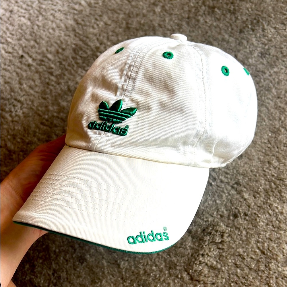 Adidas Classic White Cap with Green Details